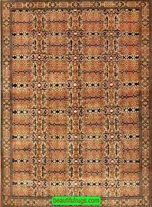 Old Persian rug, hand knotted Persian Turkmen Rug in rust color. Rug size 8x11.2. Old Persian rug, hand knotted Persian Turkmen Rug in rust color. Rug size 8x11.2.
