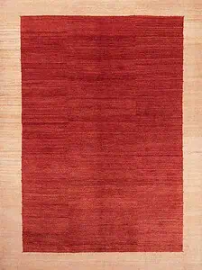 Handmade Contemporary Rug, Red & Beige Color Persian Gabbeh Rug. Handmade Contemporary Rug, Red & Beige Color Persian Gabbeh Rug.
