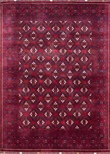 Red rugs Afghan Turkmen tribal wool handmade rug for small areas Beautiful Rugs Chicago