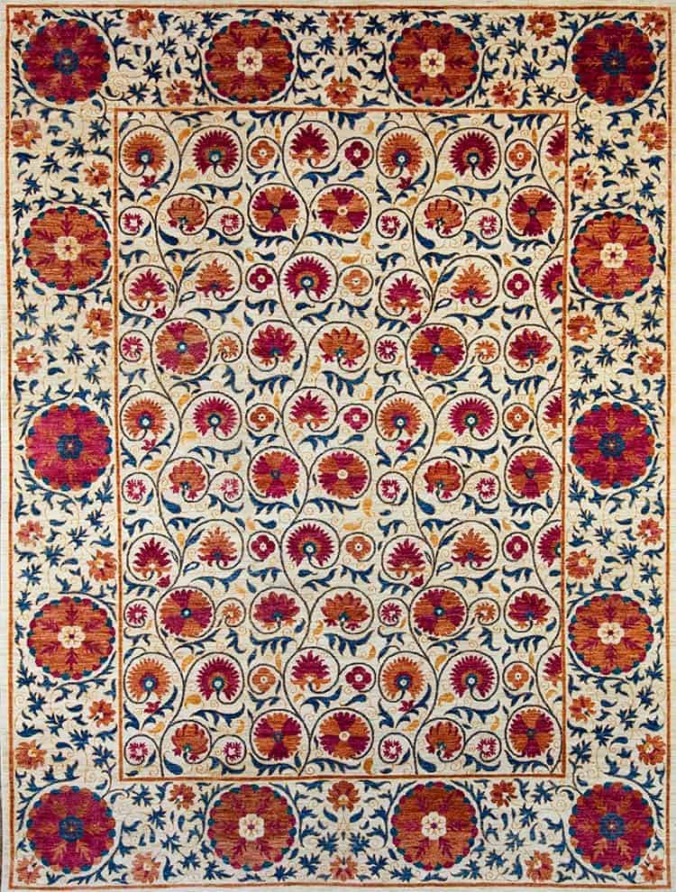 Handmade modern magenta rug in beige and magenta colors made of handspun wool in Pakistan. Size 9.1x12.2. Handmade modern magenta rug in beige and magenta colors made of handspun wool in Pakistan. Size 9.1x12.2.