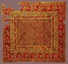 Pazyryk carpet, the image of the world's oldest rug discovered dated back to the third century. Pazyryk carpet, the image of the world's oldest rug discovered dated back to the third century.