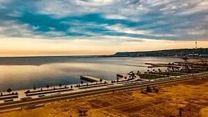 Image of a landscape of the Caspian Sea area Image of a landscape of the Caspian Sea area