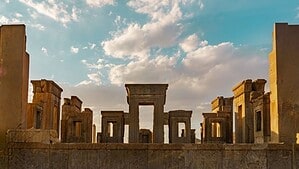 An image from West of Iran showing ancient monuments An image from West of Iran showing ancient monuments