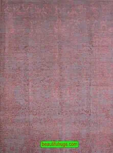 Modern Rug for Living Room with Gray and Pink colors. Size 6.3x9 Modern Rug for Living Room with Gray and Pink colors. Size 6.3x9