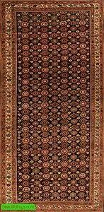 Vintage Persian rug, odd size antique Persian rug, allover design Persian Veramin rug Vintage Persian rug, odd size antique Persian rug, allover design Persian Veramin rug