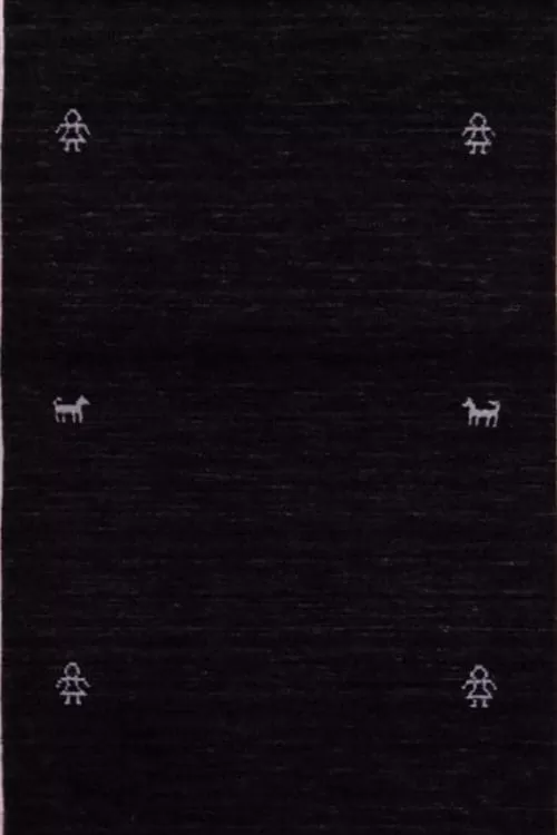 Black color wool runner rug made in India. Size 2.5x12