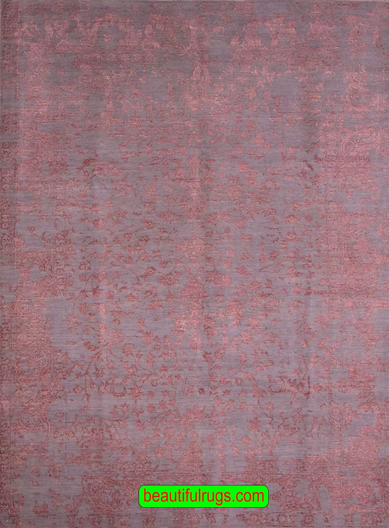 Modern Rug for Living Room with Gray and Pink colors. Size 6.3x9