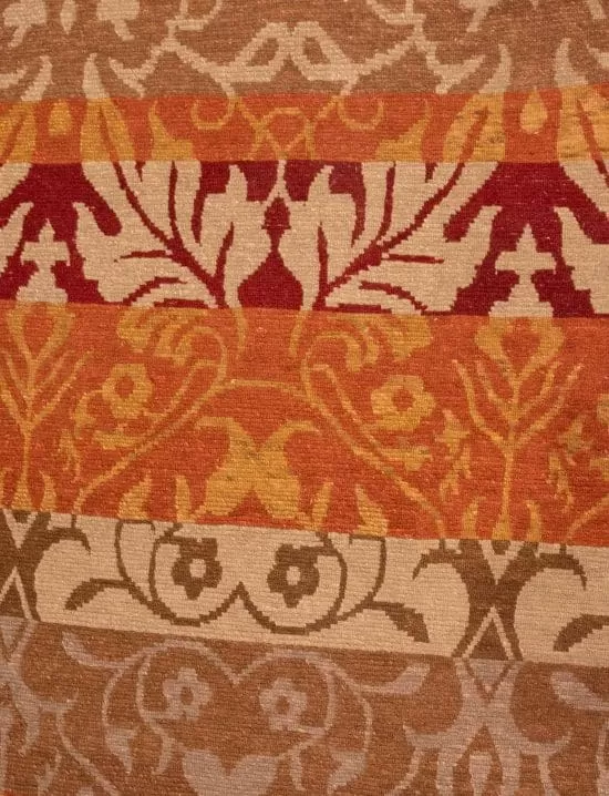 Designer Handmade Rug, Maroon & Brown Color 9×12 Contemporary Rug