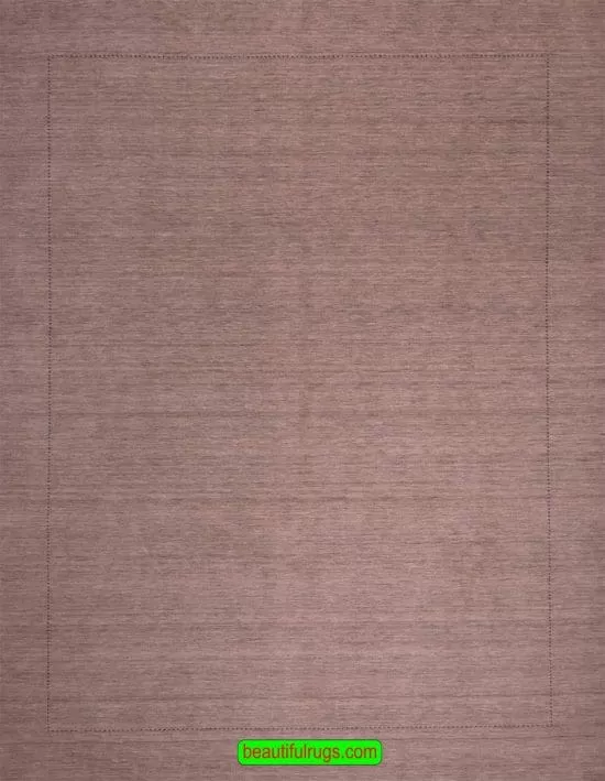 Plain color wool oriental beige color area rug. Size 8.4x9.10