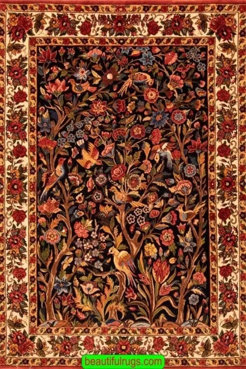Hand Knotted Persian Bakhtiari Rug, Vegetable Dyed Tree of Life Rug