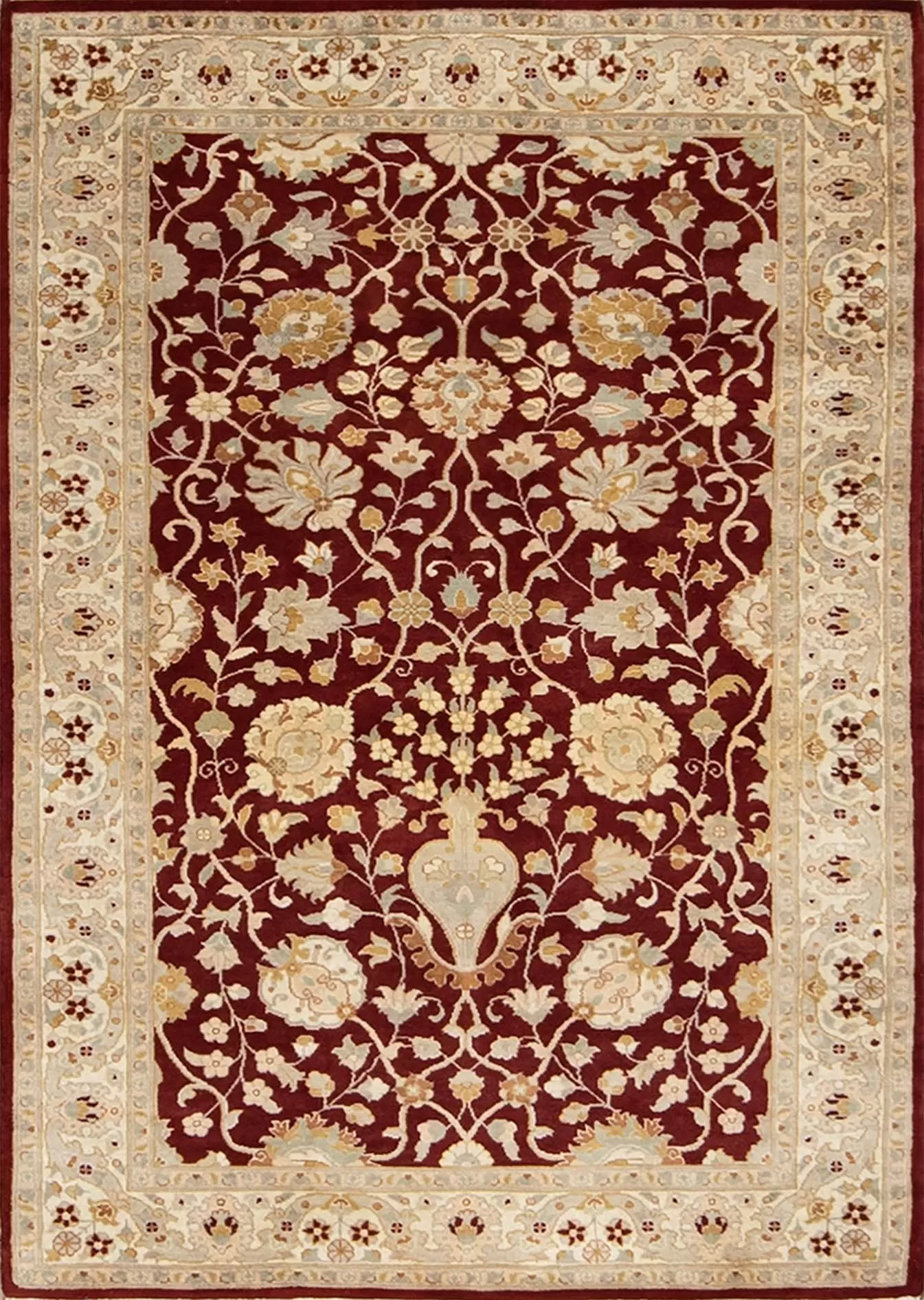 Handmade wool area rug made in Pakistan, a small area rug for small entryway. Size 3.2x5.3.